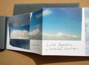 On the formation of clouds. 2002. Artist's Book with poem 13.5cm x 207cm 